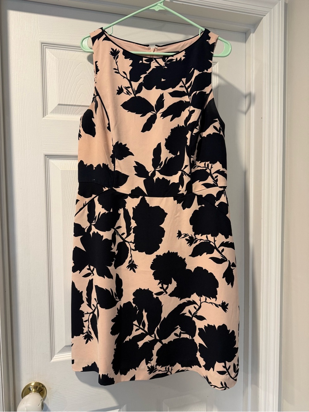 The Limited Navy Floral Sleeveless Dress on Blush